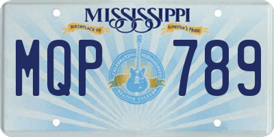 MS license plate MQP789