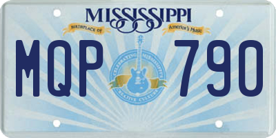 MS license plate MQP790