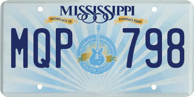 MS license plate MQP798