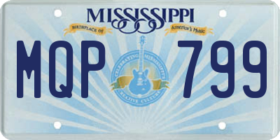 MS license plate MQP799