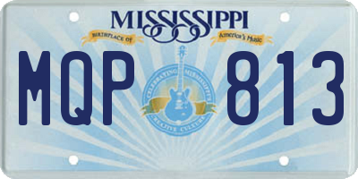 MS license plate MQP813
