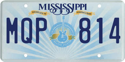 MS license plate MQP814