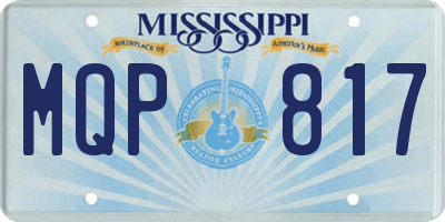 MS license plate MQP817