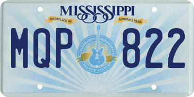 MS license plate MQP822