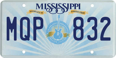 MS license plate MQP832