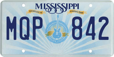 MS license plate MQP842