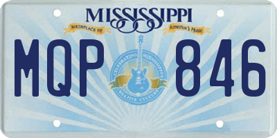 MS license plate MQP846