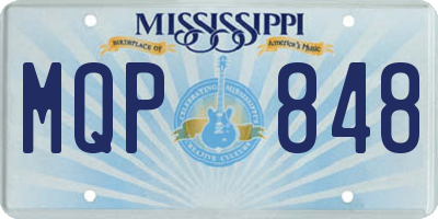 MS license plate MQP848
