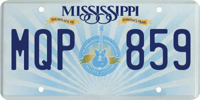 MS license plate MQP859