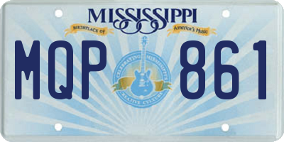 MS license plate MQP861