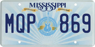 MS license plate MQP869