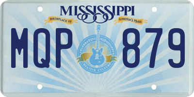 MS license plate MQP879