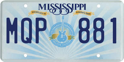 MS license plate MQP881