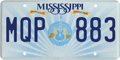 MS license plate MQP883
