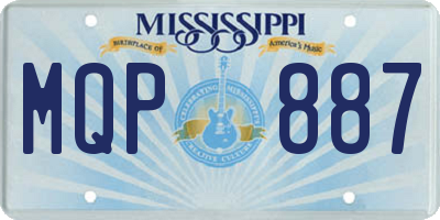 MS license plate MQP887