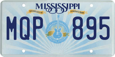 MS license plate MQP895