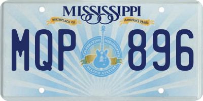 MS license plate MQP896