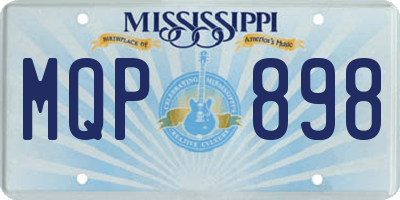 MS license plate MQP898