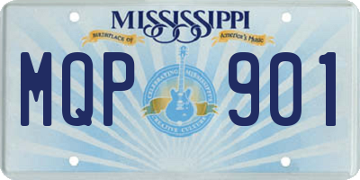 MS license plate MQP901