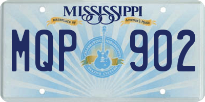 MS license plate MQP902