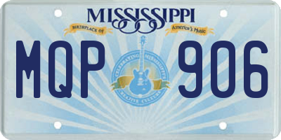 MS license plate MQP906