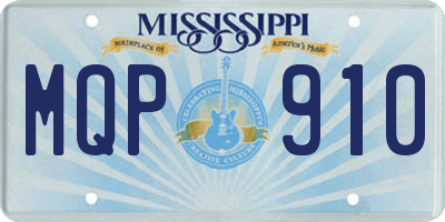MS license plate MQP910