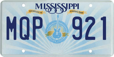 MS license plate MQP921