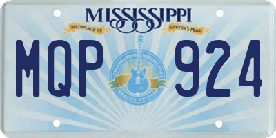 MS license plate MQP924