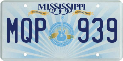 MS license plate MQP939