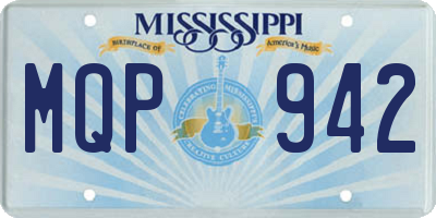 MS license plate MQP942