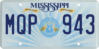 MS license plate MQP943