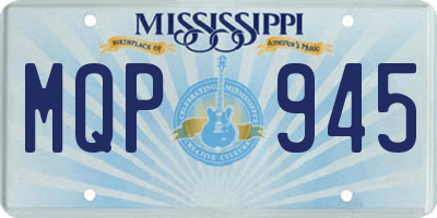 MS license plate MQP945