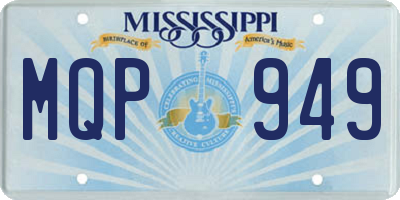MS license plate MQP949
