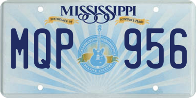 MS license plate MQP956