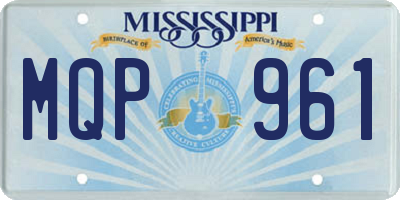 MS license plate MQP961
