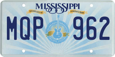 MS license plate MQP962