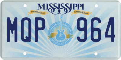 MS license plate MQP964