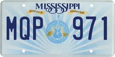 MS license plate MQP971