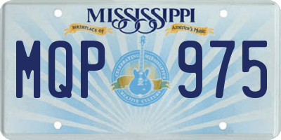 MS license plate MQP975