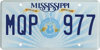 MS license plate MQP977