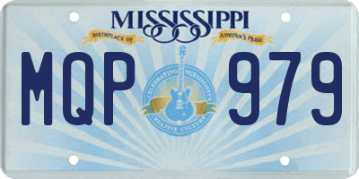 MS license plate MQP979
