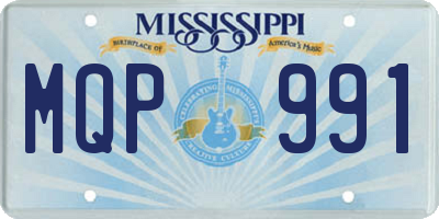 MS license plate MQP991
