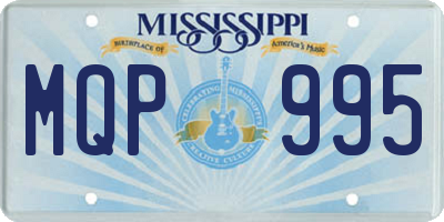 MS license plate MQP995