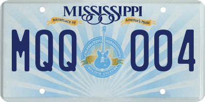 MS license plate MQQ004