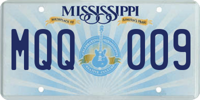 MS license plate MQQ009
