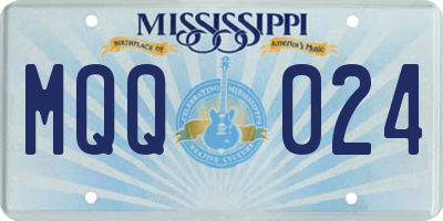 MS license plate MQQ024