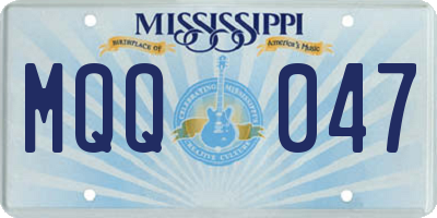 MS license plate MQQ047