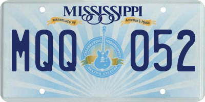 MS license plate MQQ052