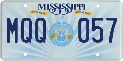 MS license plate MQQ057