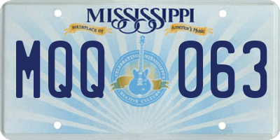 MS license plate MQQ063